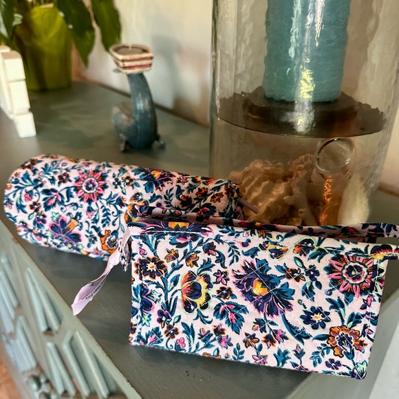 Vera Bradley Floral Cosmetic Bag - Cloud Vine - Picture 2 of 7